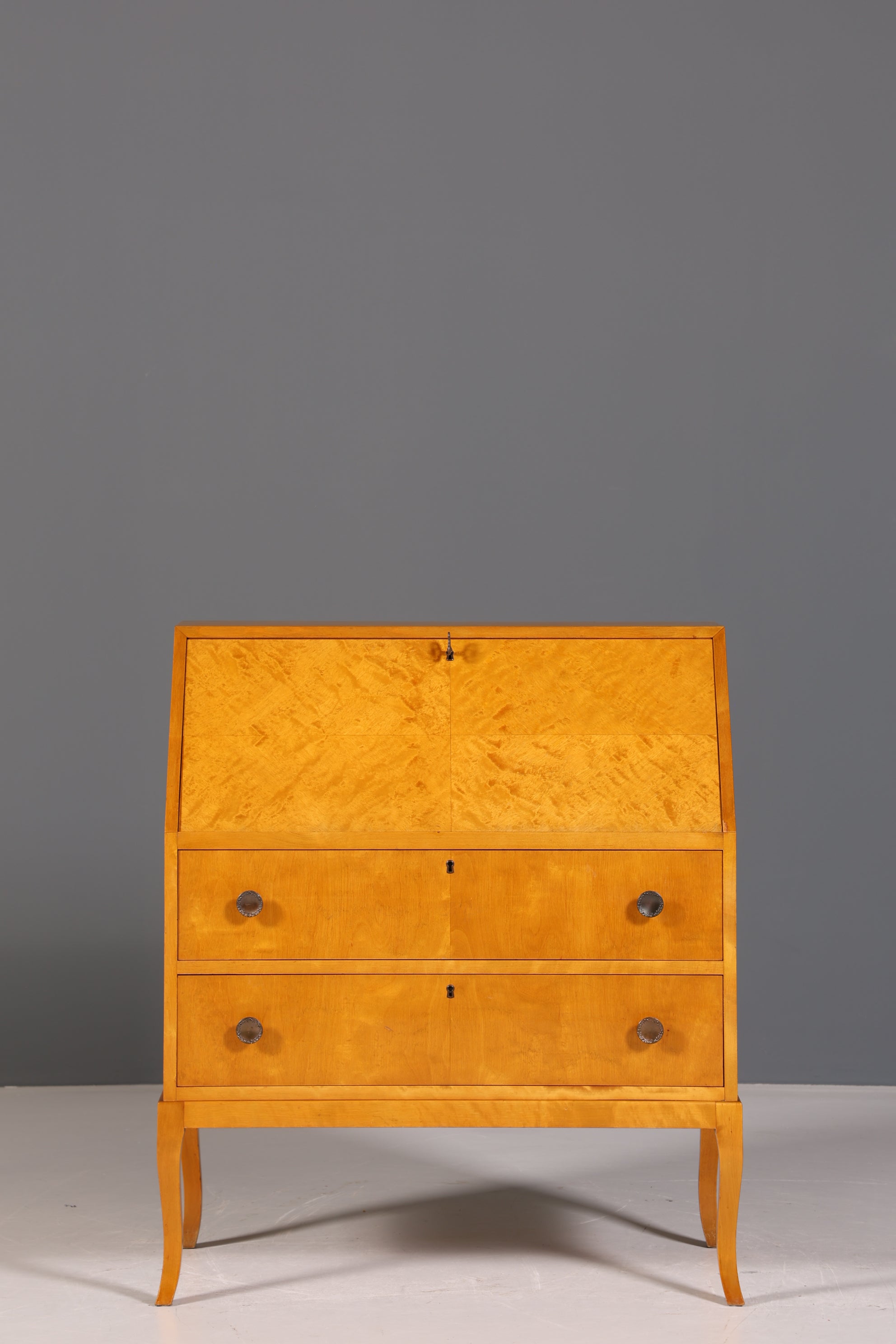 Noble secretary in Biedermeier style around 1930 writing furniture real wood chest of drawers desk