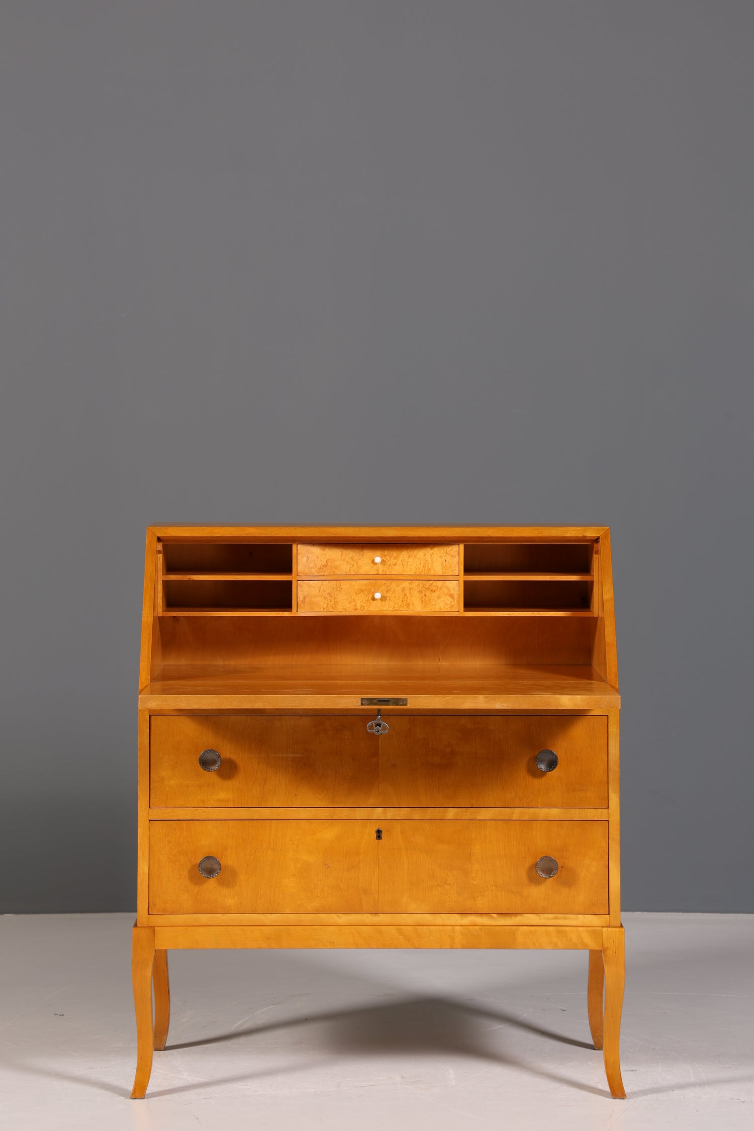 Noble secretary in Biedermeier style around 1930 writing furniture real wood chest of drawers desk