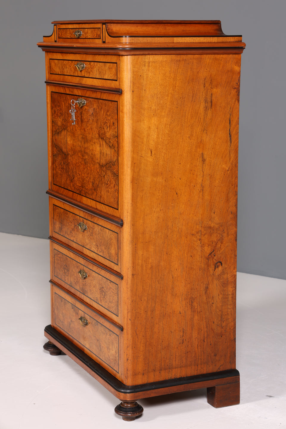 Wunderschöner Louis Philippe Sekretär um 1880 Gründerzeit Antik Schrank Chiffoniere