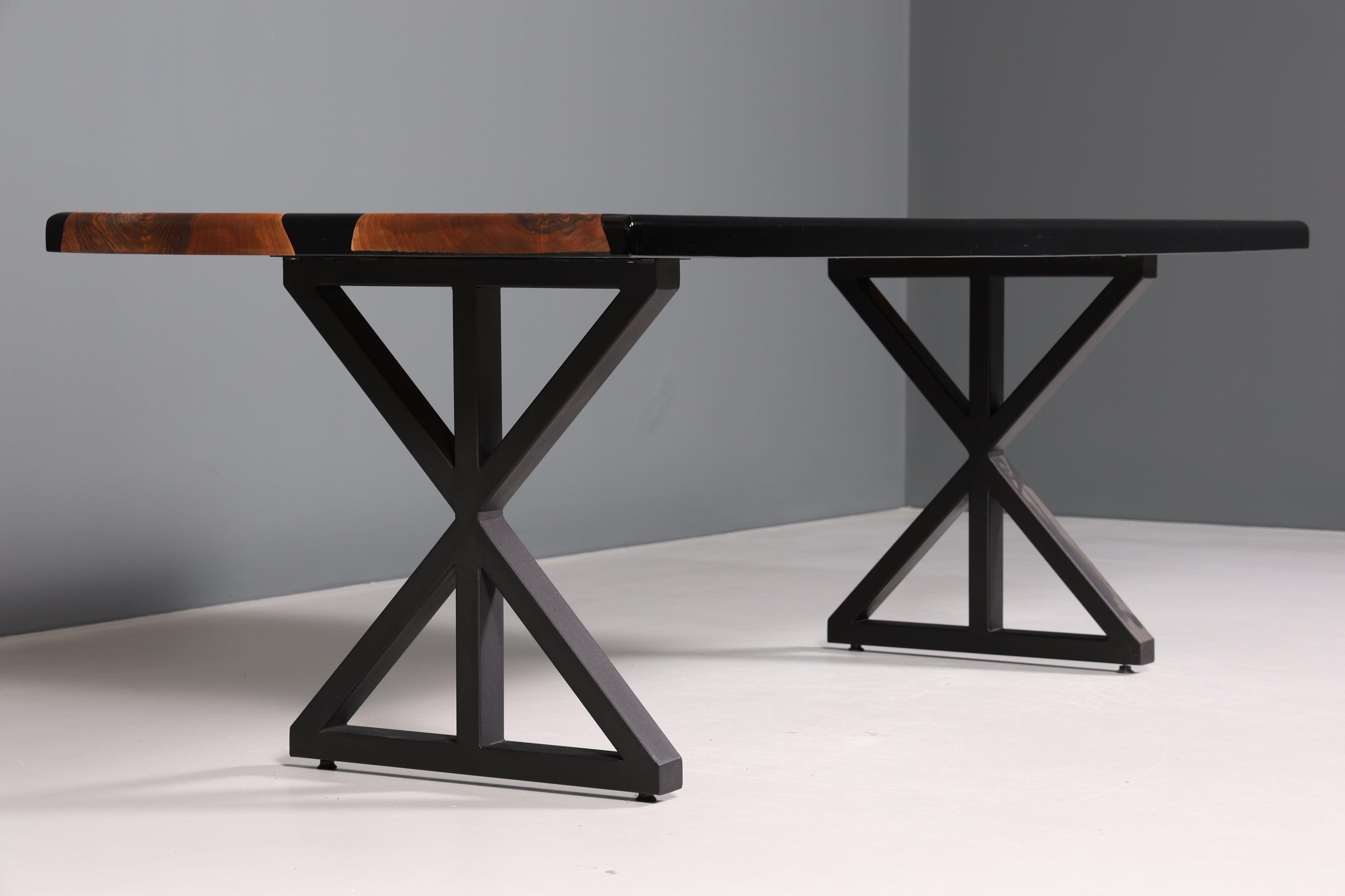 Beautiful epoxy resin table 220-90 cm Epoxy Black Walnut Dining Table