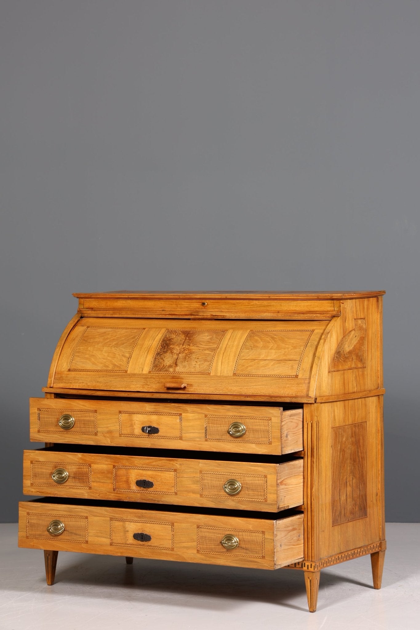 Impressive Biedermeier Secretary Louis Seize Chest of Drawers around 1810 Writing Desk Office Cabinet