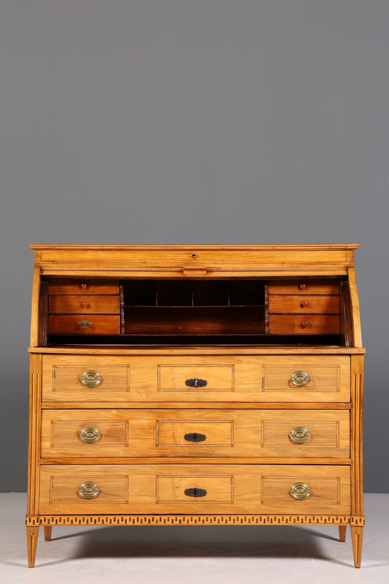 Beeindruckender Biedermeier Sekretär Louis Seize Kommode um 1810 Schreibkommode Büroschrank