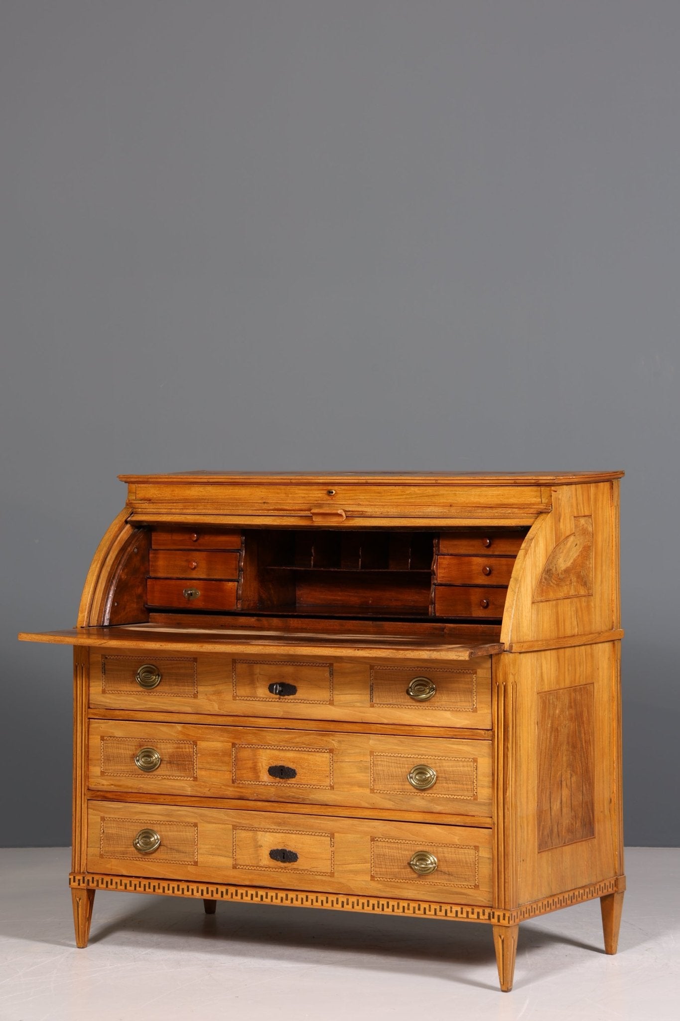 Impressive Biedermeier Secretary Louis Seize Chest of Drawers around 1810 Writing Desk Office Cabinet