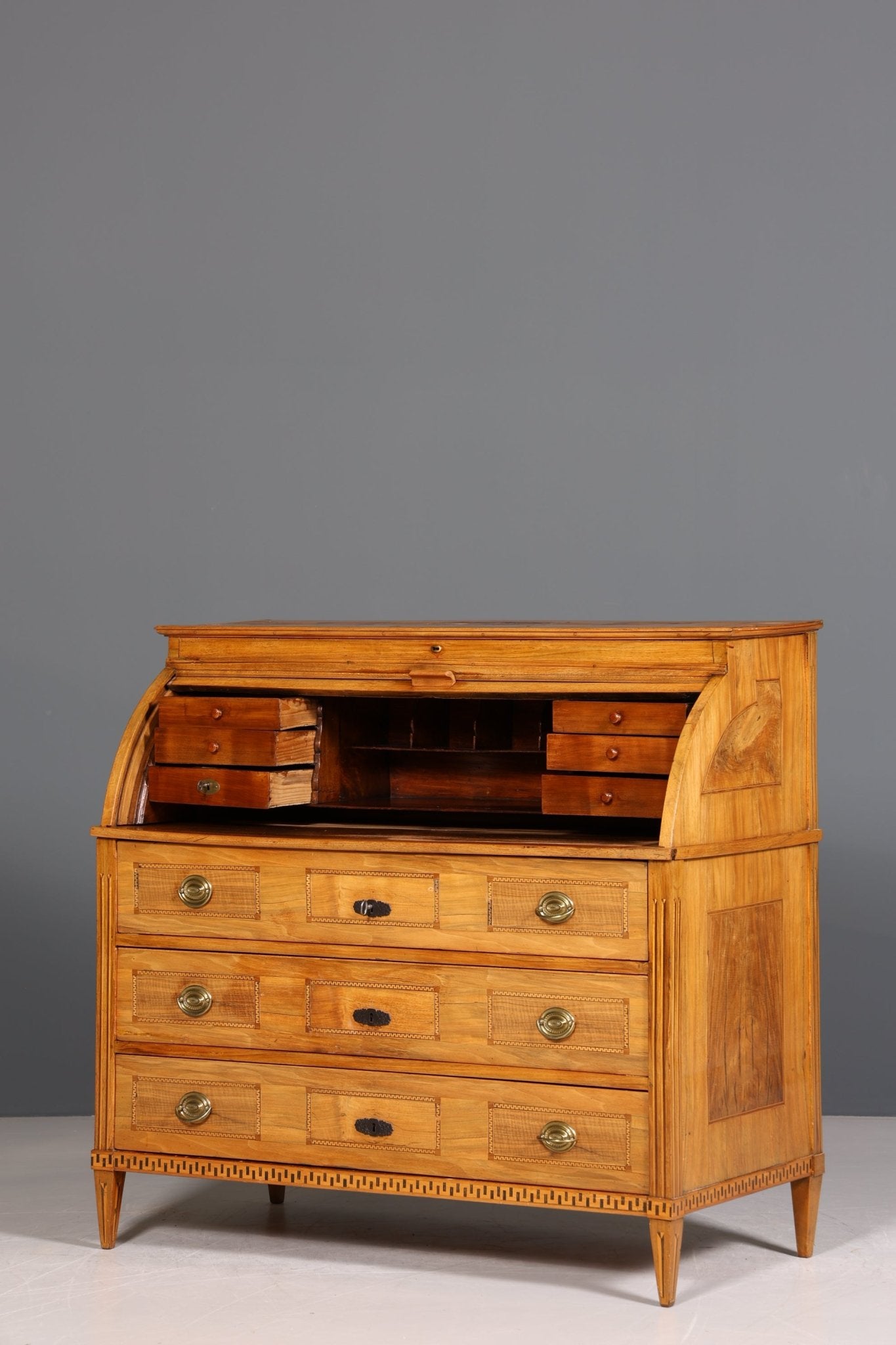 Impressive Biedermeier Secretary Louis Seize Chest of Drawers around 1810 Writing Desk Office Cabinet