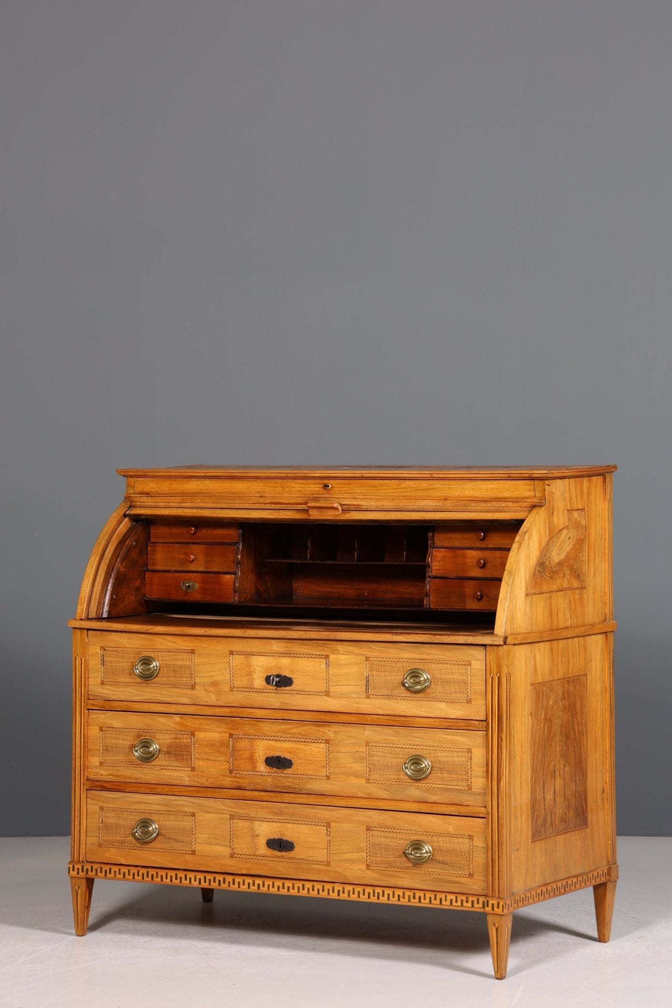 Impressive Biedermeier Secretary Louis Seize Chest of Drawers around 1810 Writing Desk Office Cabinet