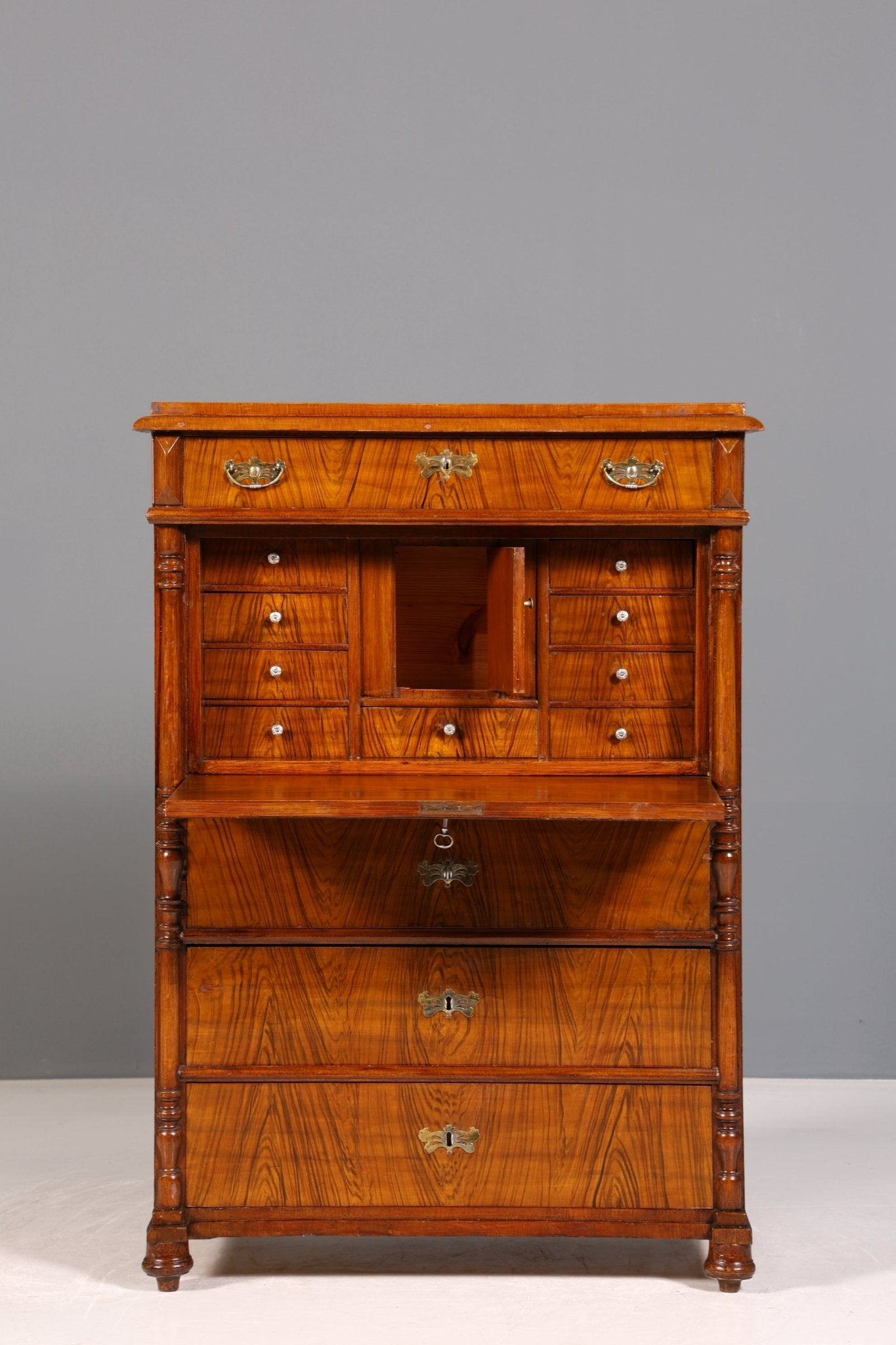 Edler Gründerzeit Sekretär Vertiko Highboard Louis Philippe Kommode um 1880