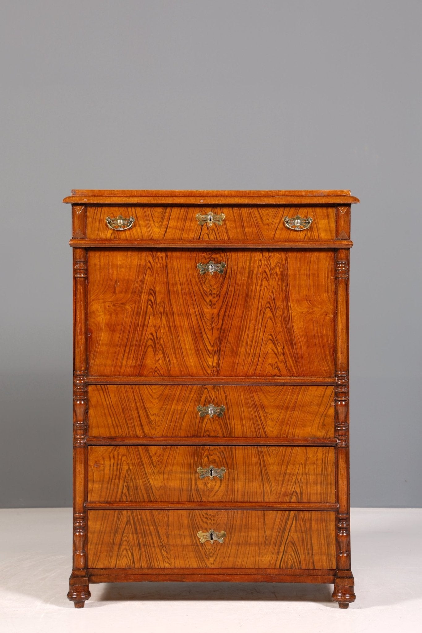 Edler Gründerzeit Sekretär Vertiko Highboard Louis Philippe Kommode um 1880