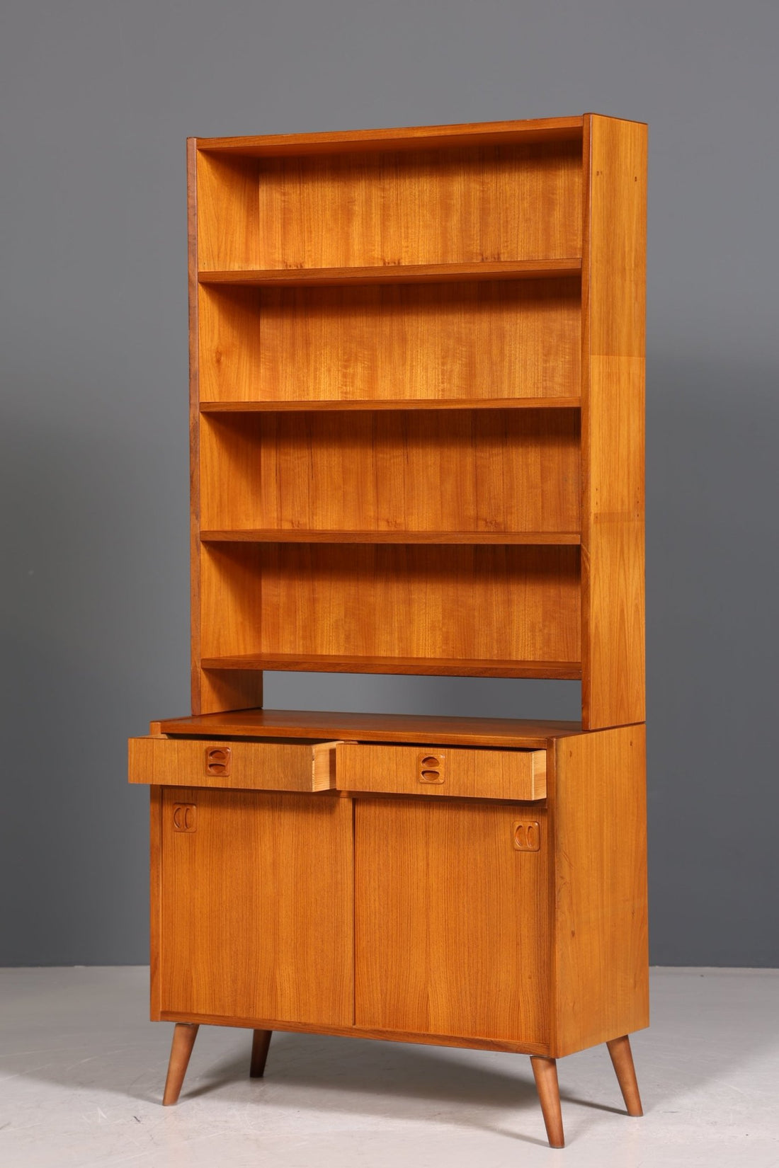 Simple Mid Century Shelf &quot;Made in Denmark&quot; sliding door cabinet Danish Design Retro Chest of Drawers Vintage Bookcase 60s 2 of 2