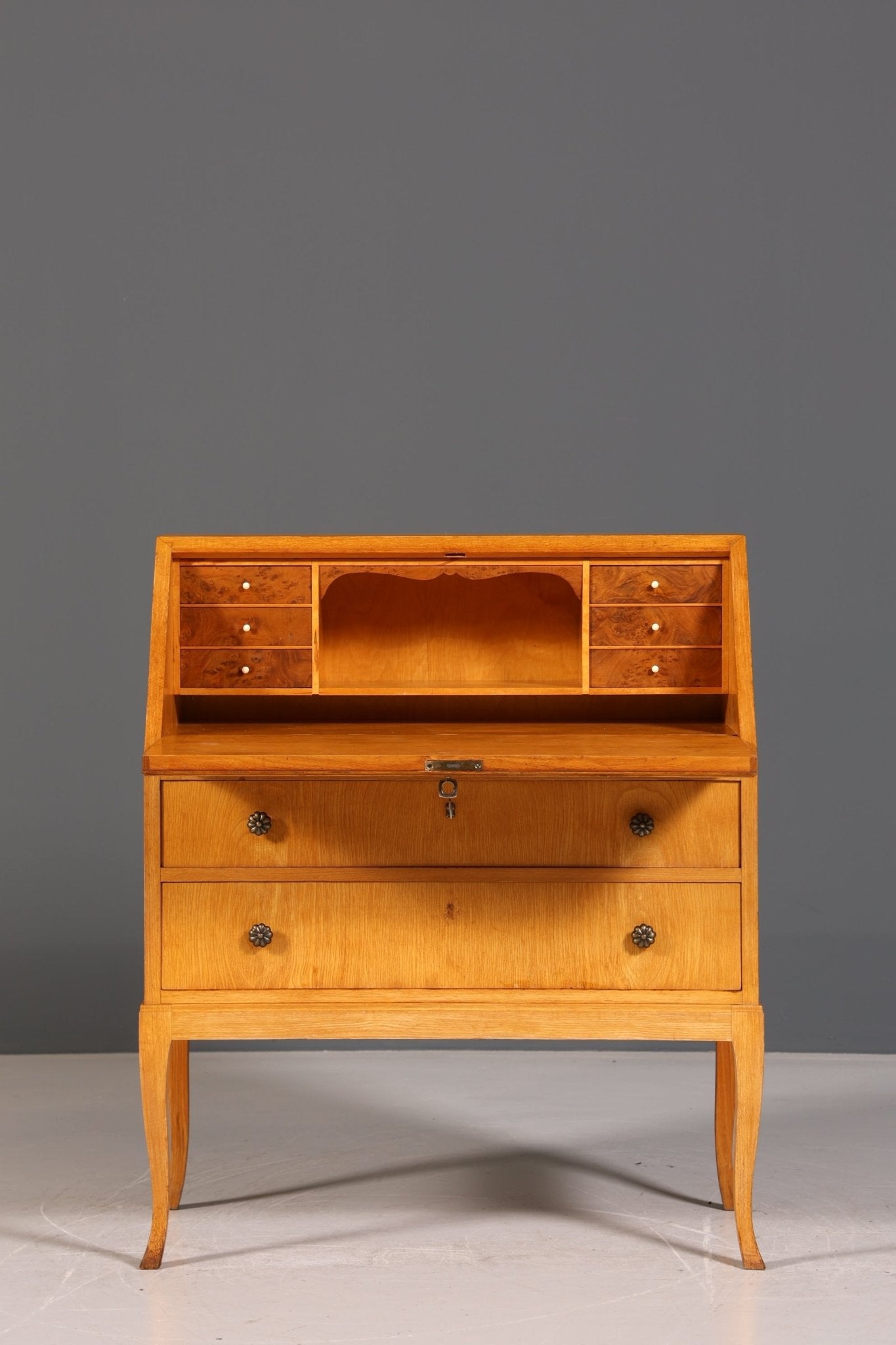 Secretary in Biedermeier style around 1930 writing furniture real wood chest of drawers desk