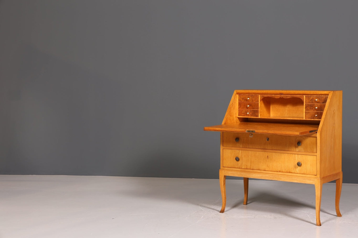 Secretary in Biedermeier style around 1930 writing furniture real wood chest of drawers desk