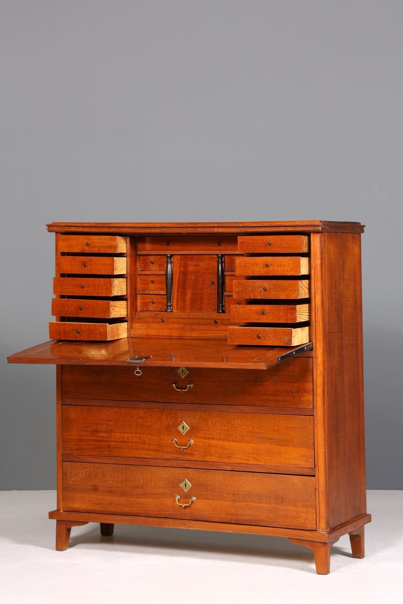 Stylish Biedermeier secretary Art Nouveau Vertiko antique chest of drawers writing chest