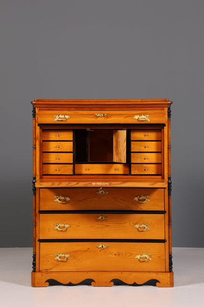 Stilvoller Louis Philippe Sekretär um 1880 Gründerzeit Antik Schrank Chiffoniere