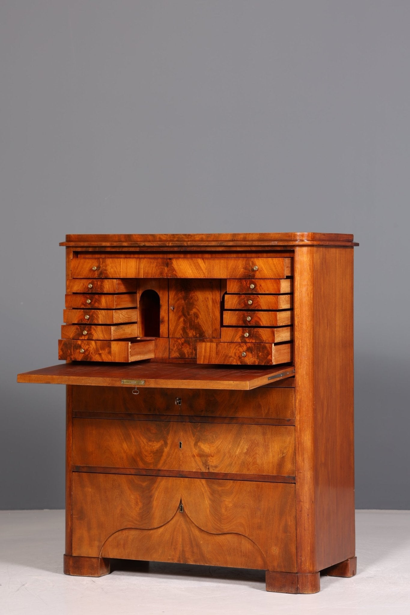 Stylish Louis Philippe Secretary Vertiko Wilhelminian style chest of drawers around 1880 Office