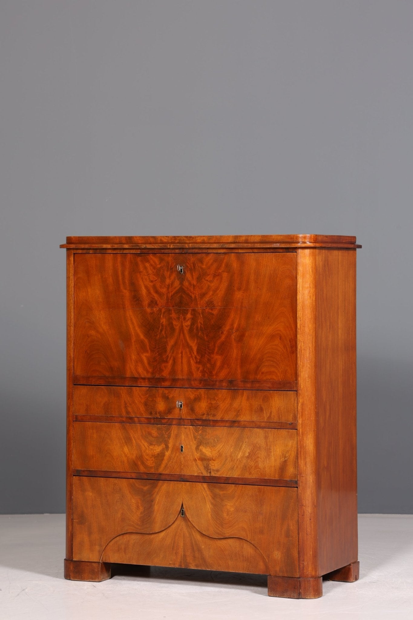 Stylish Louis Philippe Secretary Vertiko Wilhelminian style chest of drawers around 1880 Office