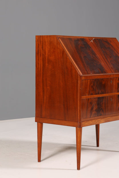 Stylish secretary in English style antique around 1930 office chest of drawers mahogany writing chest