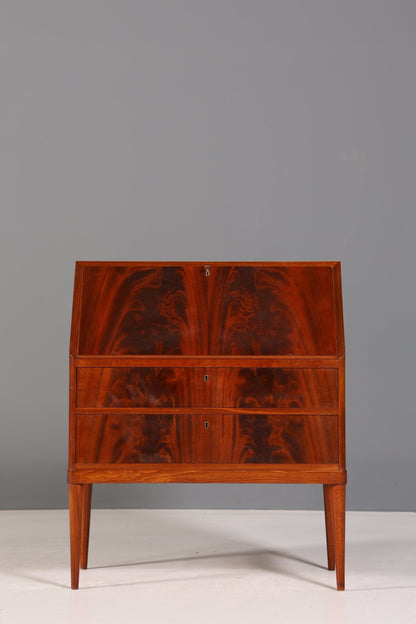 Stylish secretary in English style antique around 1930 office chest of drawers mahogany writing chest