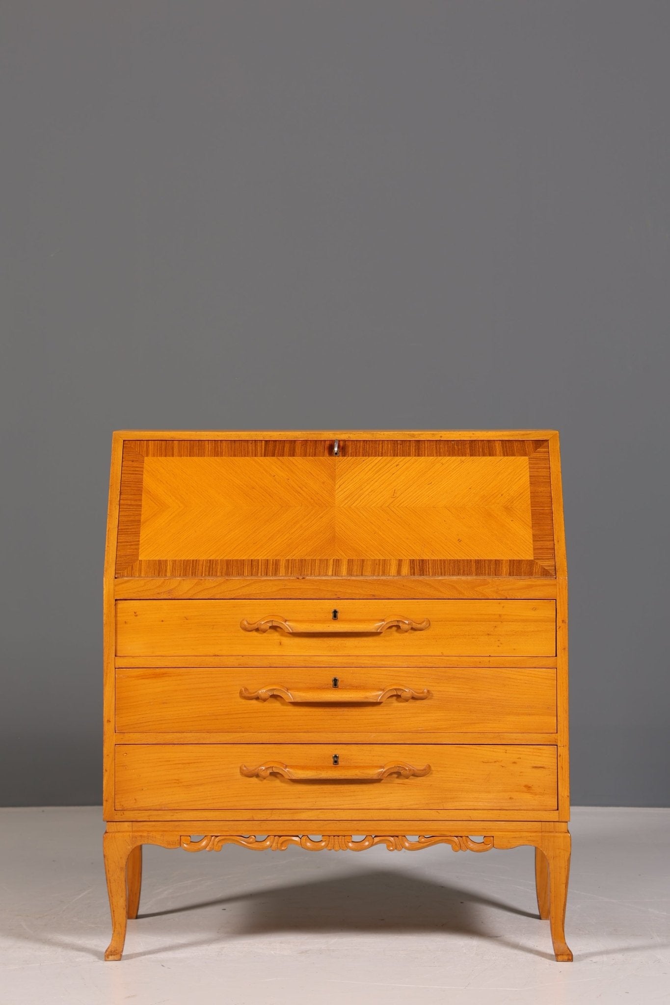 Stylish secretary around 1930 office chest of drawers cherry wood secretary desk chest of drawers