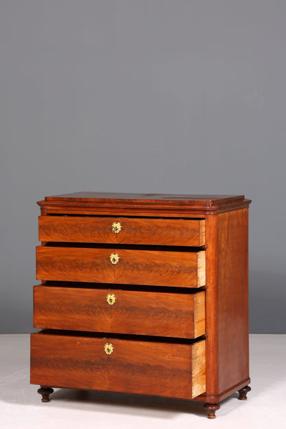 Fantastic Louis Philippe chest of drawers Biedermeier antique cabinet chest of drawers around 1880