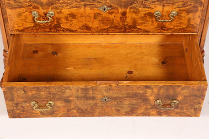 Beautiful antique chest of drawers around 1920 burl wood sideboard chest of drawers