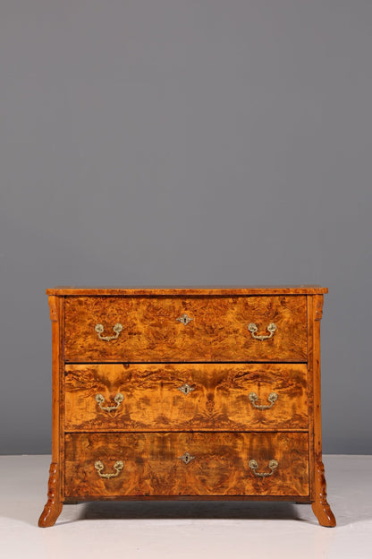 Wunderschöne Antik Kommode um 1920 Wurzelholz Sideboard Schubladenkommode