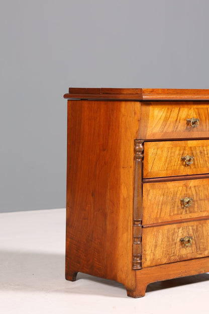 Beautiful Wilhelminian style chest of drawers Louis Philippe walnut sideboard around 1880