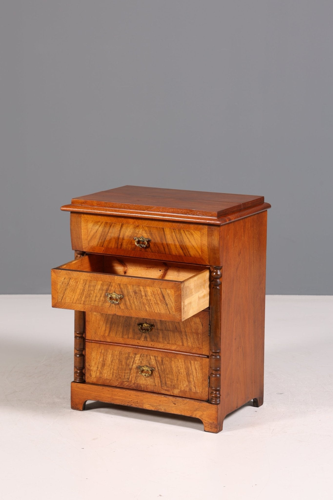 Beautiful Wilhelminian style chest of drawers Louis Philippe walnut sideboard around 1880