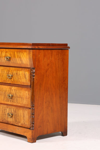 Beautiful Wilhelminian style chest of drawers Louis Philippe walnut sideboard around 1880