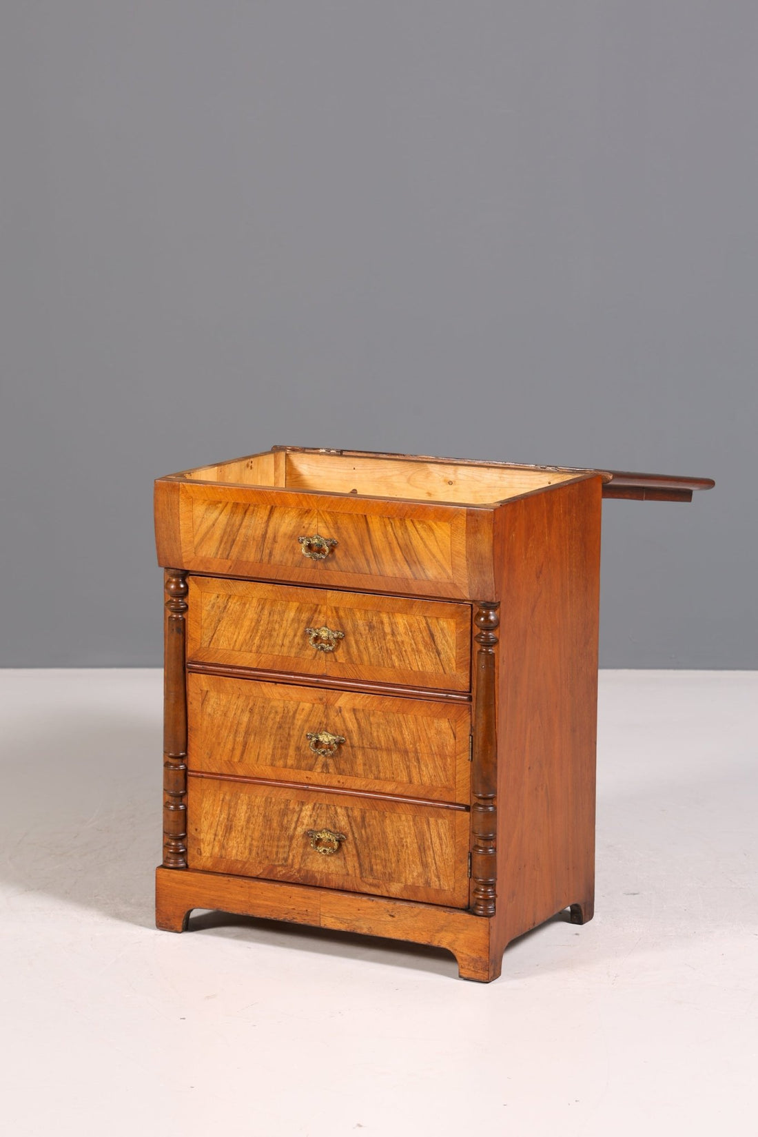 Beautiful Wilhelminian style chest of drawers Louis Philippe walnut sideboard around 1880