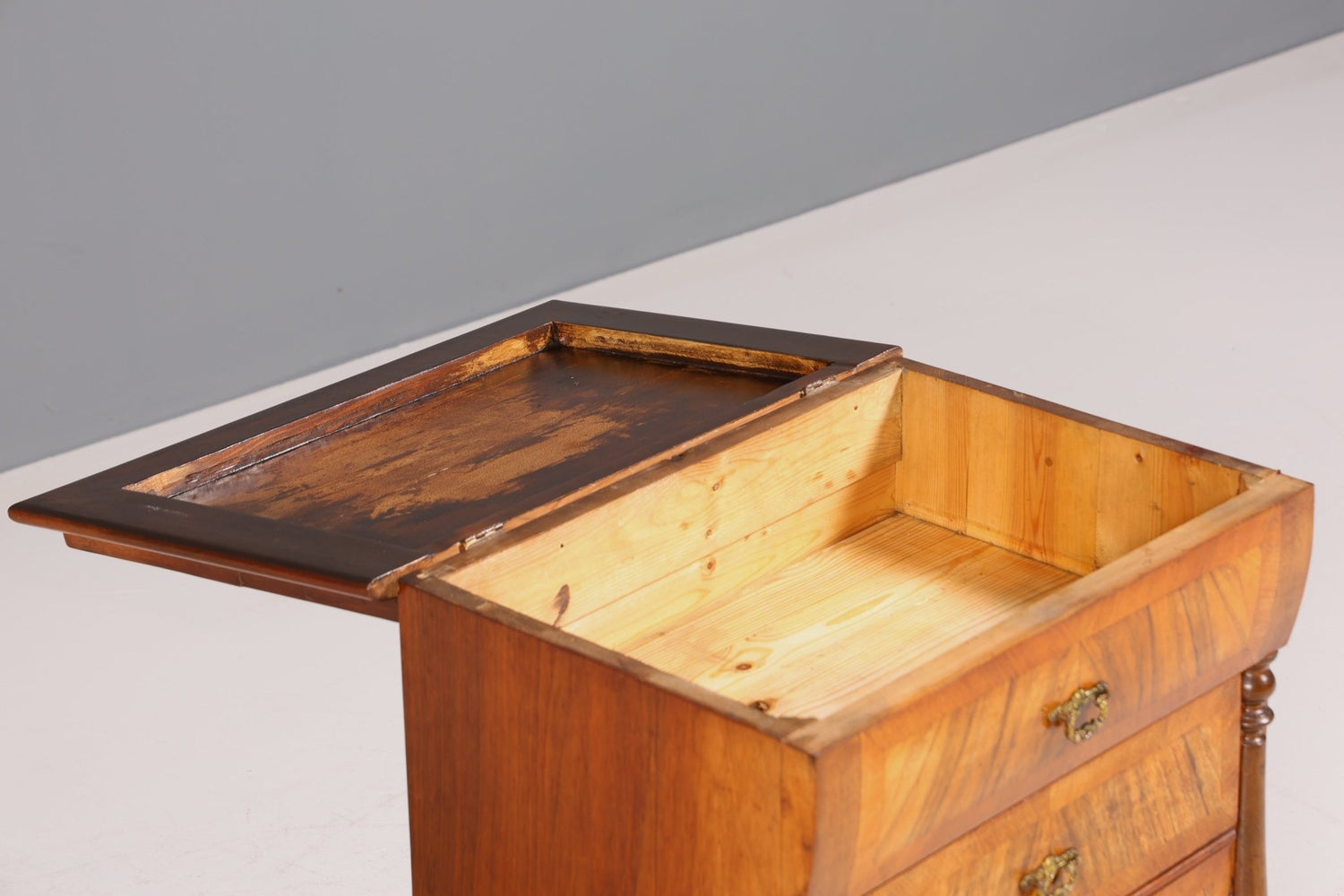 Beautiful Wilhelminian style chest of drawers Louis Philippe walnut sideboard around 1880