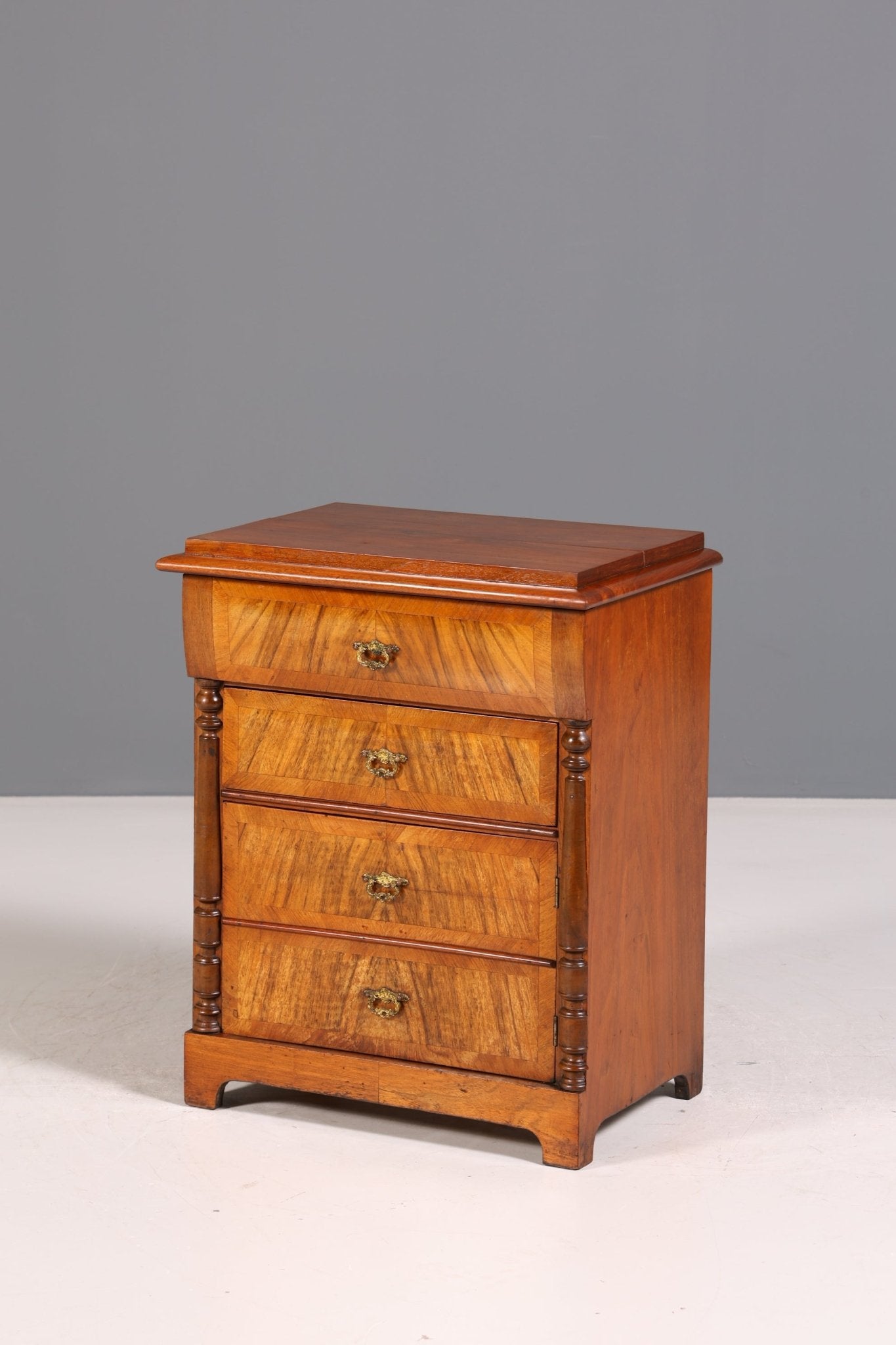 Beautiful Wilhelminian style chest of drawers Louis Philippe walnut sideboard around 1880