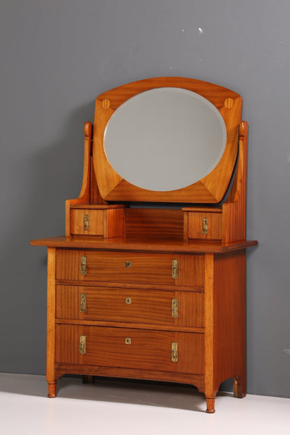 Beautiful Art Nouveau chest of drawers antique sideboard with mirror hallway chest of drawers