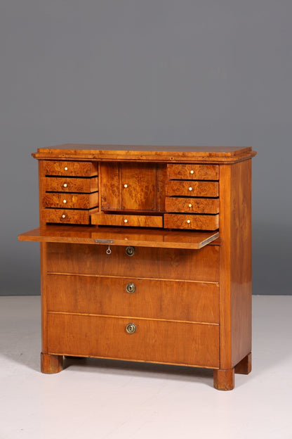 Wunderschöner Biedermeier Sekretär Vertiko Antik Kommode Office Schreibkommode