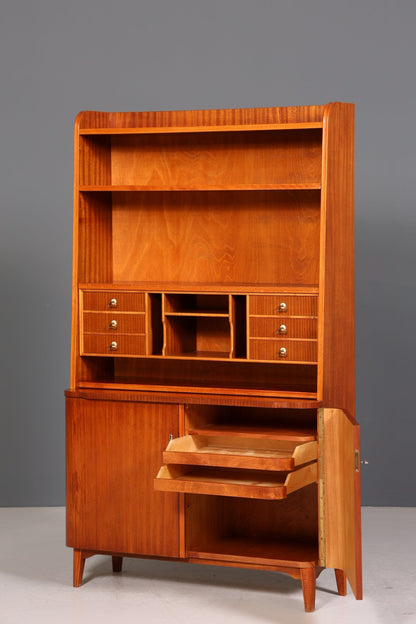 Wunderschöner Mid Century Schrank Retro Sekretär Bücherregal Vintage Highboard Holz Regal 60er Jahre