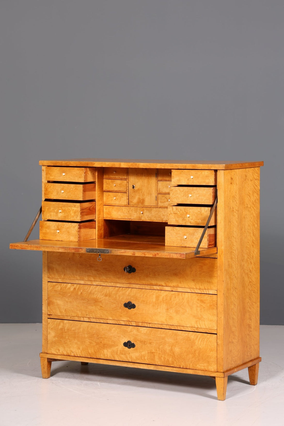 Wunderschöner Original Biedermeier Sekretär um 1860 Kommode Antik Bürokommode