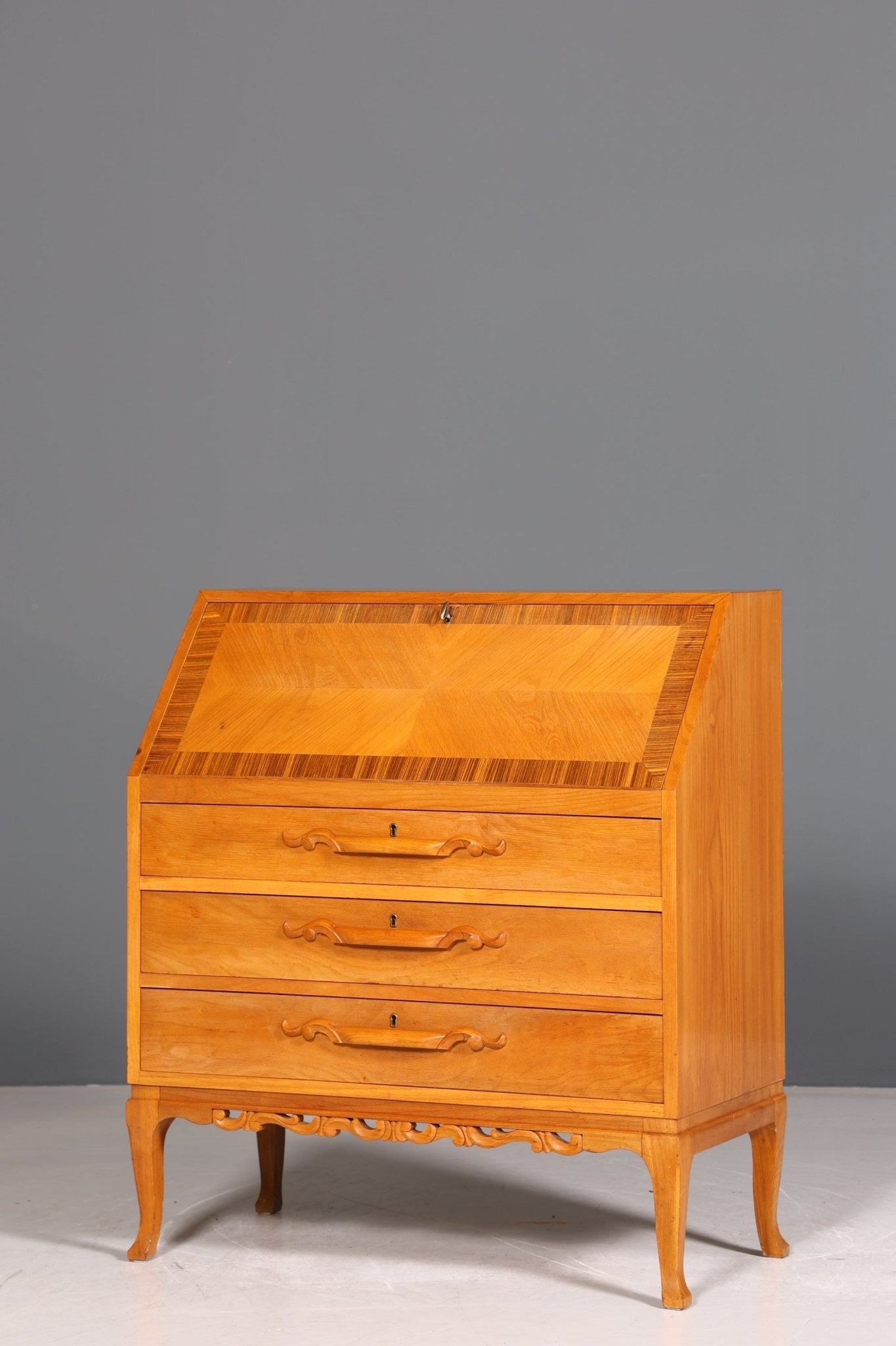 Beautiful secretary around 1930 office chest of drawers cherry wood secretary desk chest of drawers