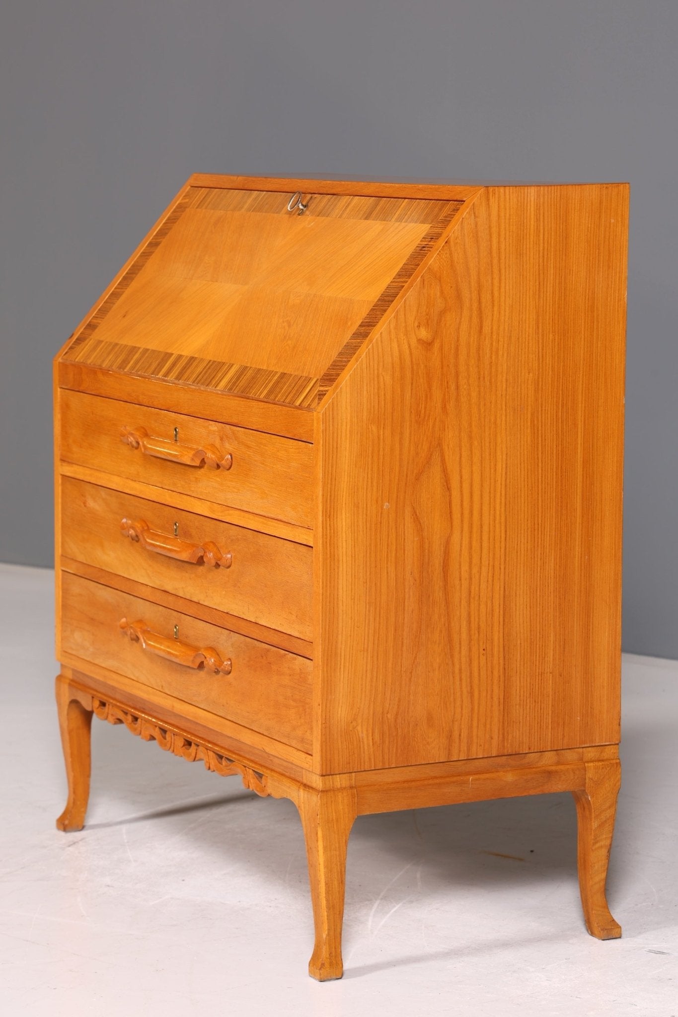 Beautiful secretary around 1930 office chest of drawers cherry wood secretary desk chest of drawers