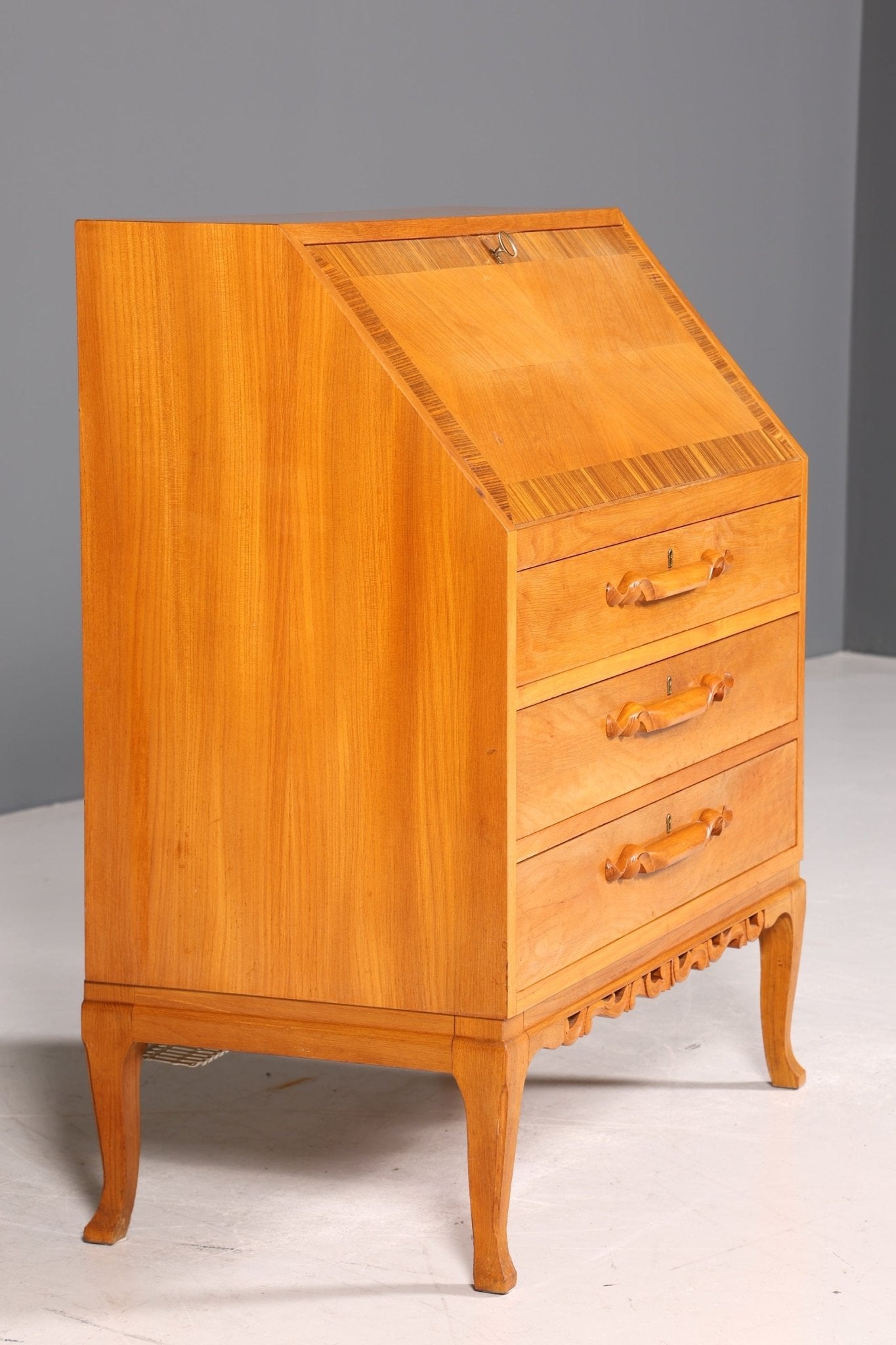 Beautiful secretary around 1930 office chest of drawers cherry wood secretary desk chest of drawers