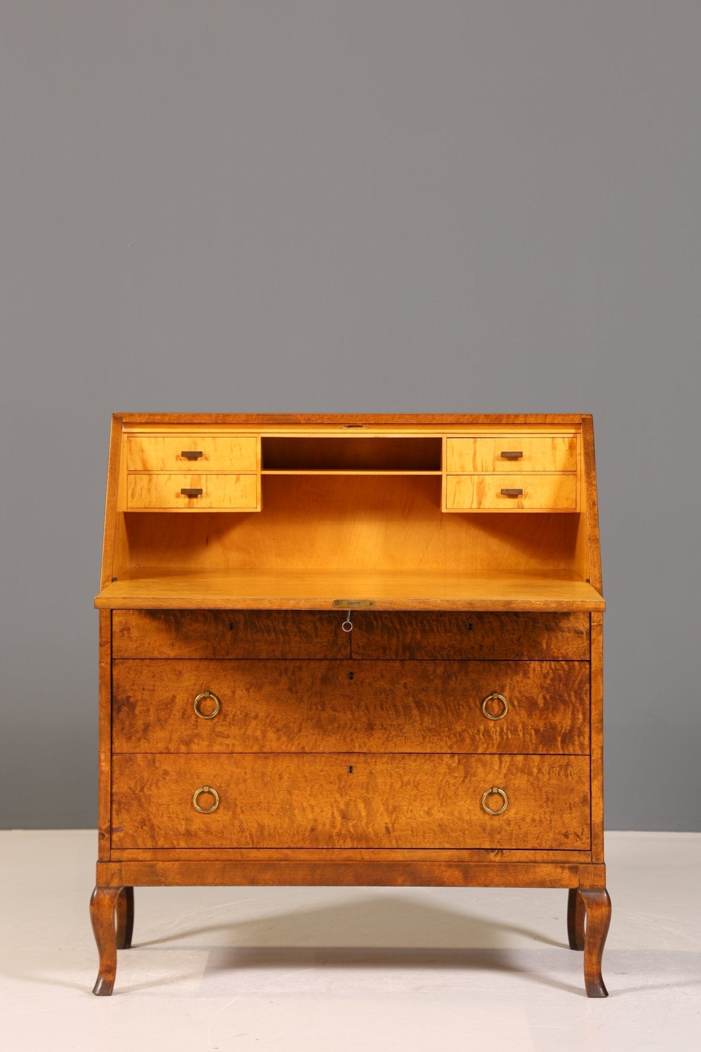 Beautiful secretary around 1930 real wood office chest of drawers writing chest antique desk