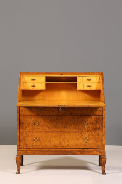 Beautiful secretary around 1930 real wood office chest of drawers writing chest antique desk