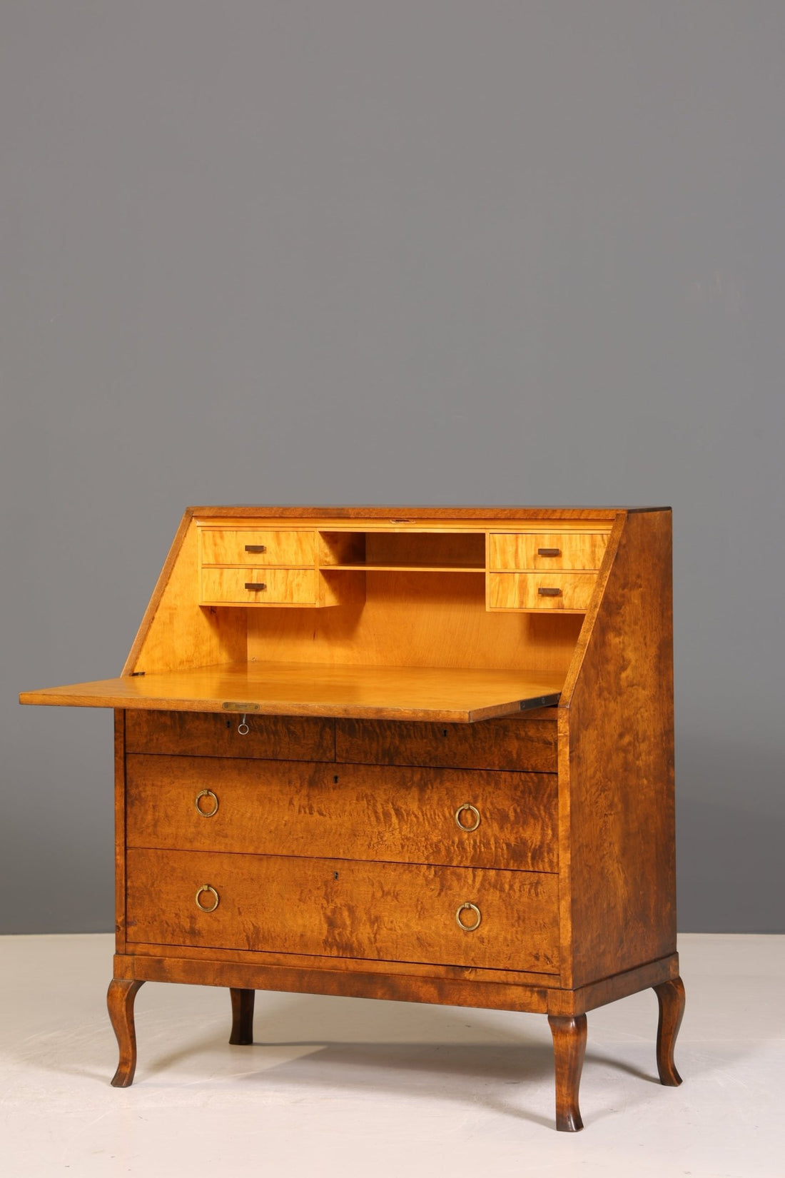 Beautiful secretary around 1930 real wood office chest of drawers writing chest antique desk