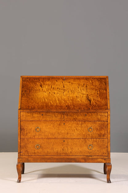 Beautiful secretary around 1930 real wood office chest of drawers writing chest antique desk