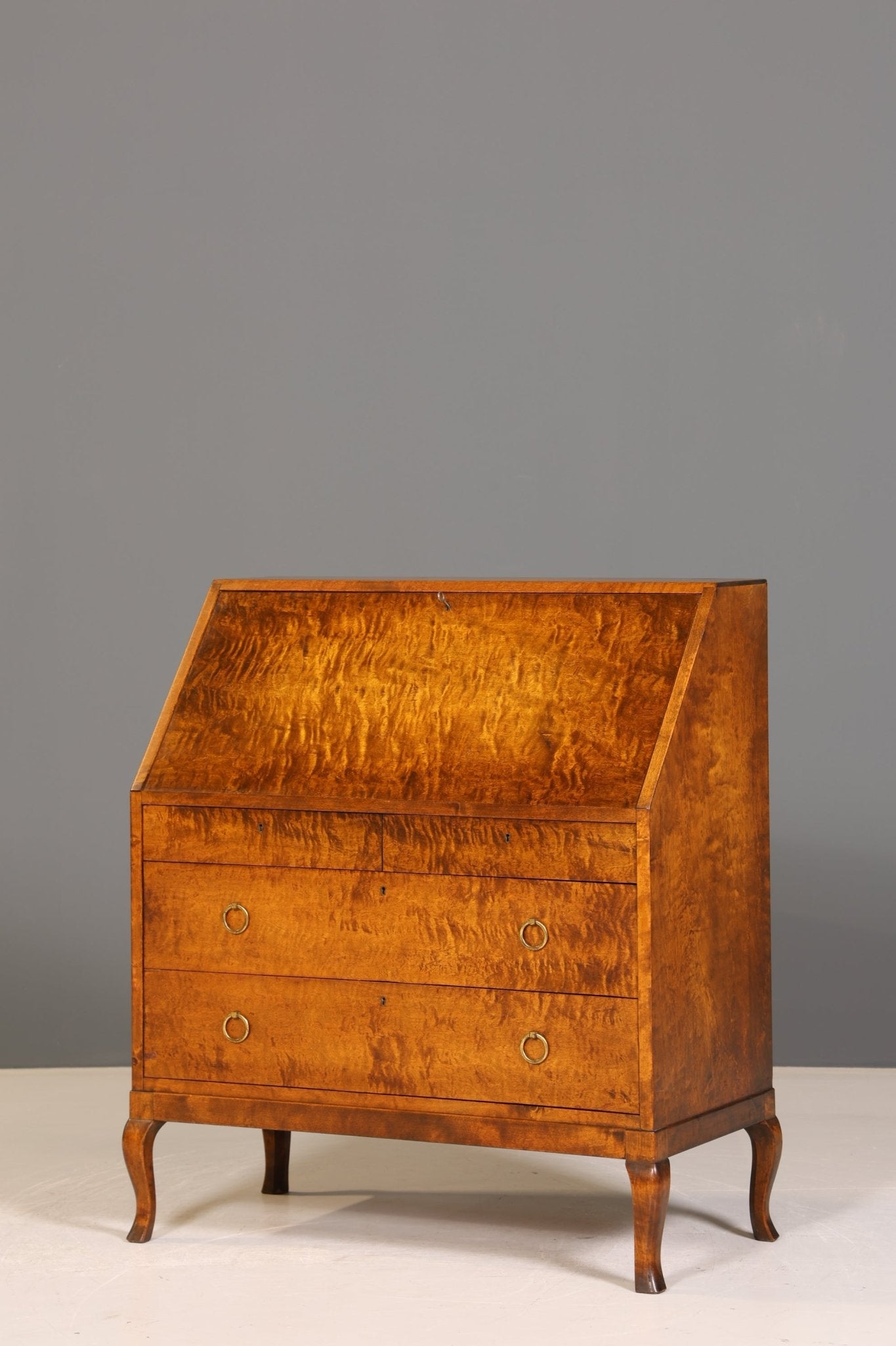 Beautiful secretary around 1930 real wood office chest of drawers writing chest antique desk