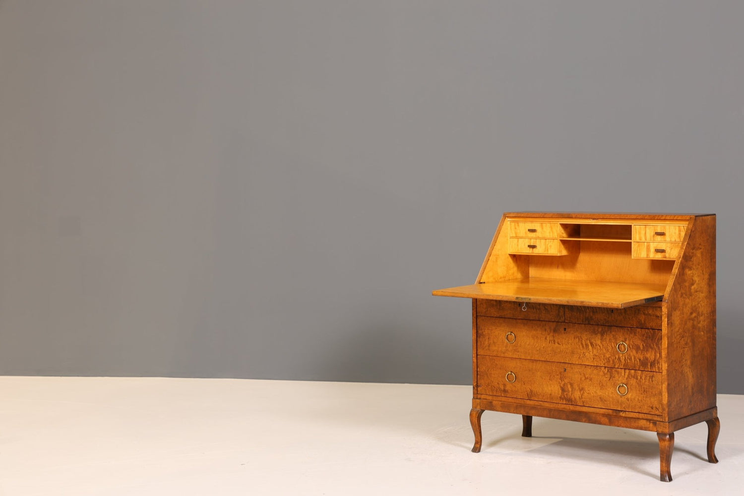 Beautiful secretary around 1930 real wood office chest of drawers writing chest antique desk