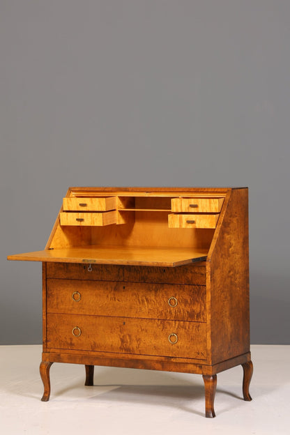 Beautiful secretary around 1930 real wood office chest of drawers writing chest antique desk