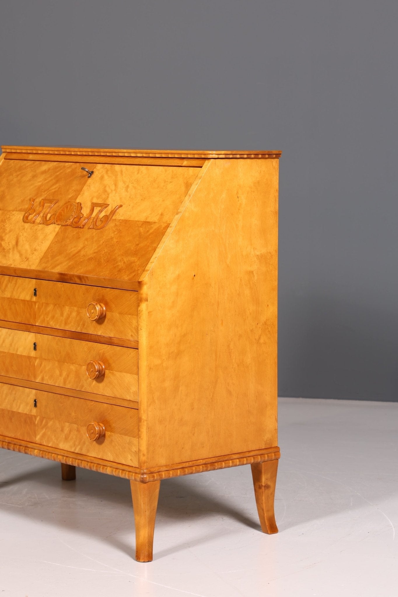 Beautiful secretary around 1930 writing furniture real wood chest of drawers Office Desk Secretary