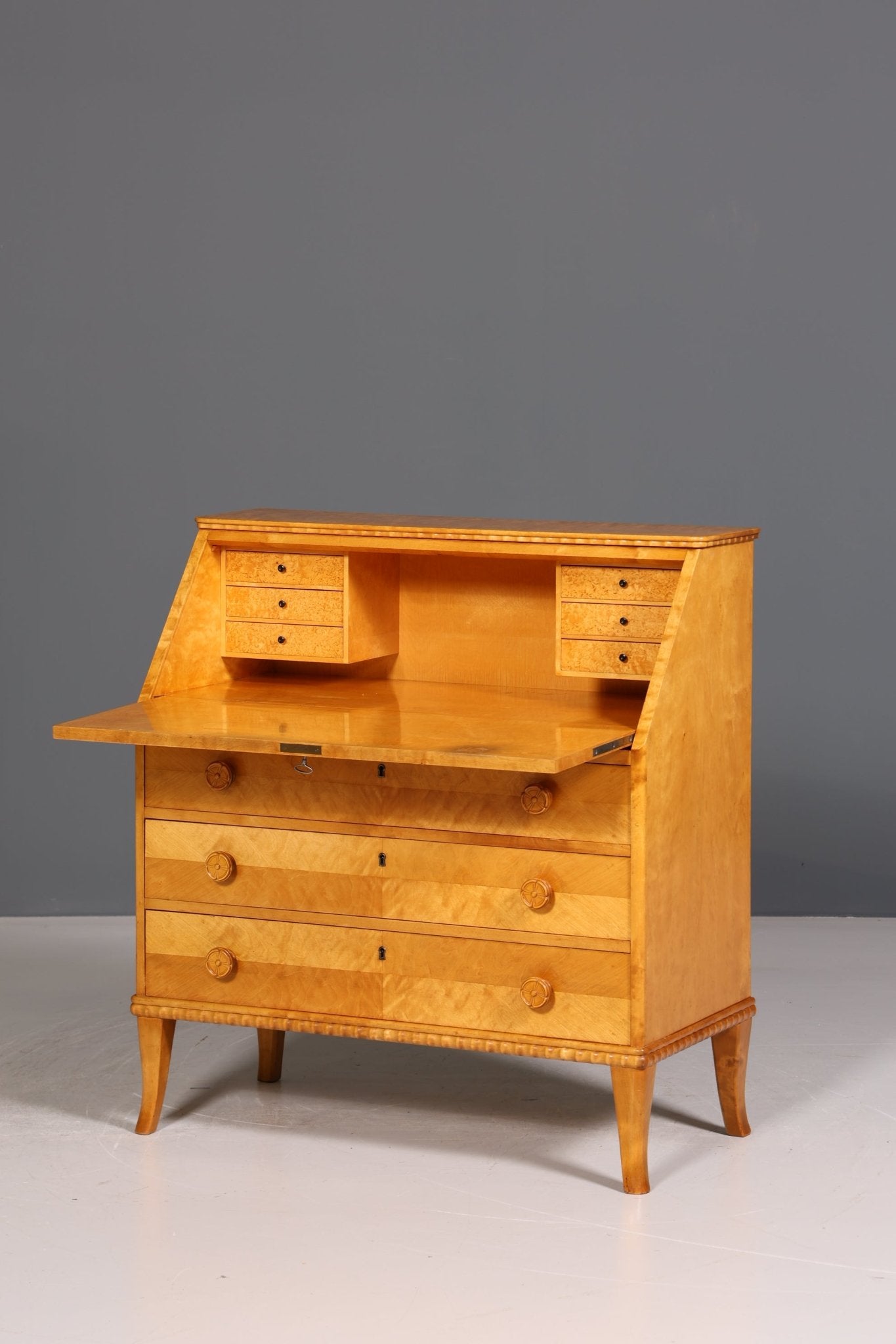 Beautiful secretary around 1930 writing furniture real wood chest of drawers Office Desk Secretary