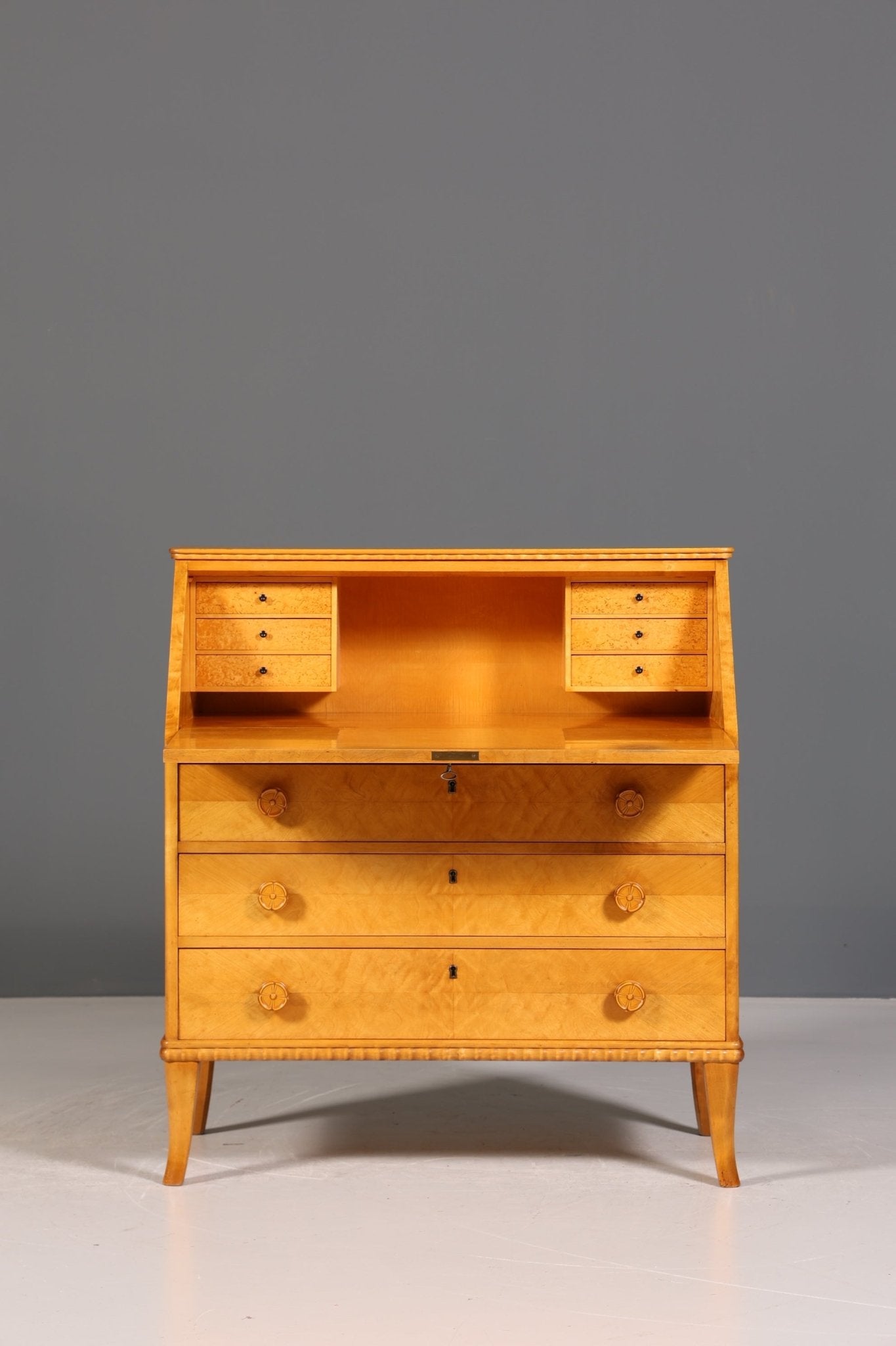 Beautiful secretary around 1930 writing furniture real wood chest of drawers Office Desk Secretary