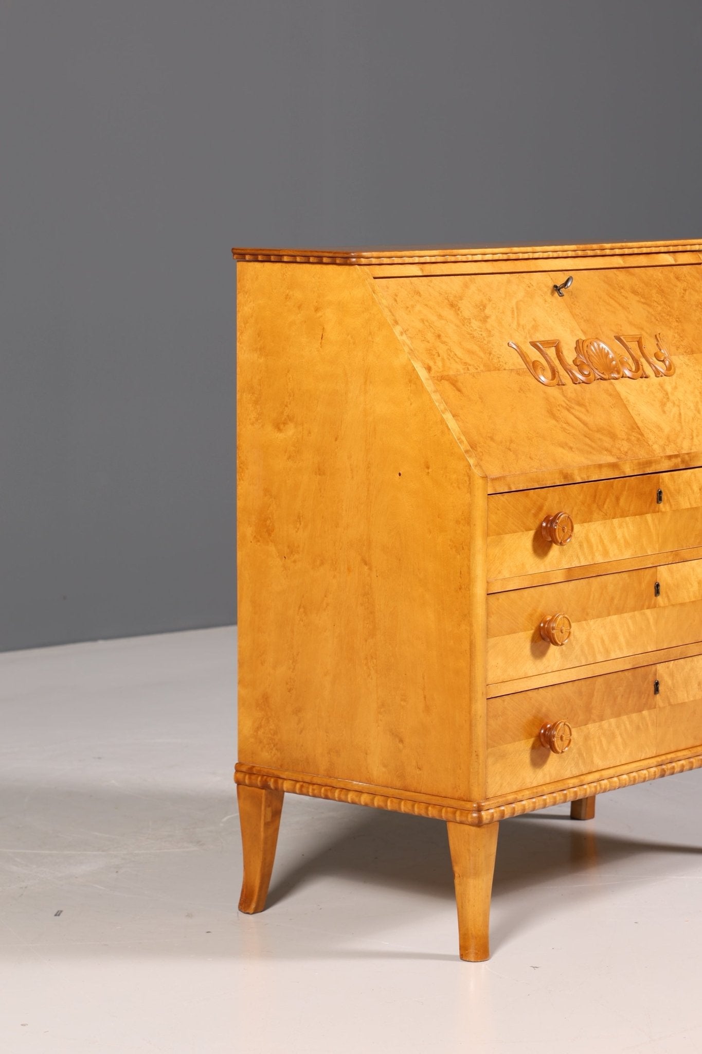 Beautiful secretary around 1930 writing furniture real wood chest of drawers Office Desk Secretary