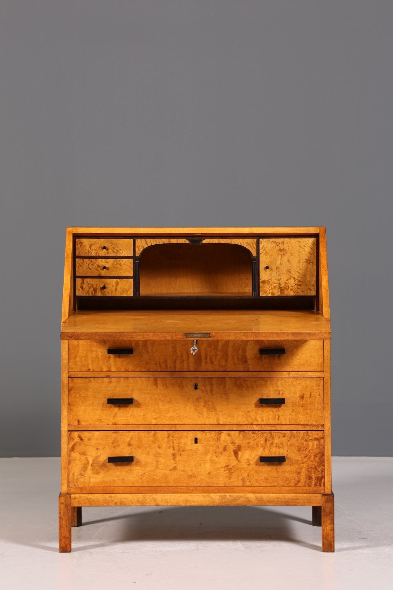 Beautiful secretary around 1940 writing furniture real wood chest of drawers desk