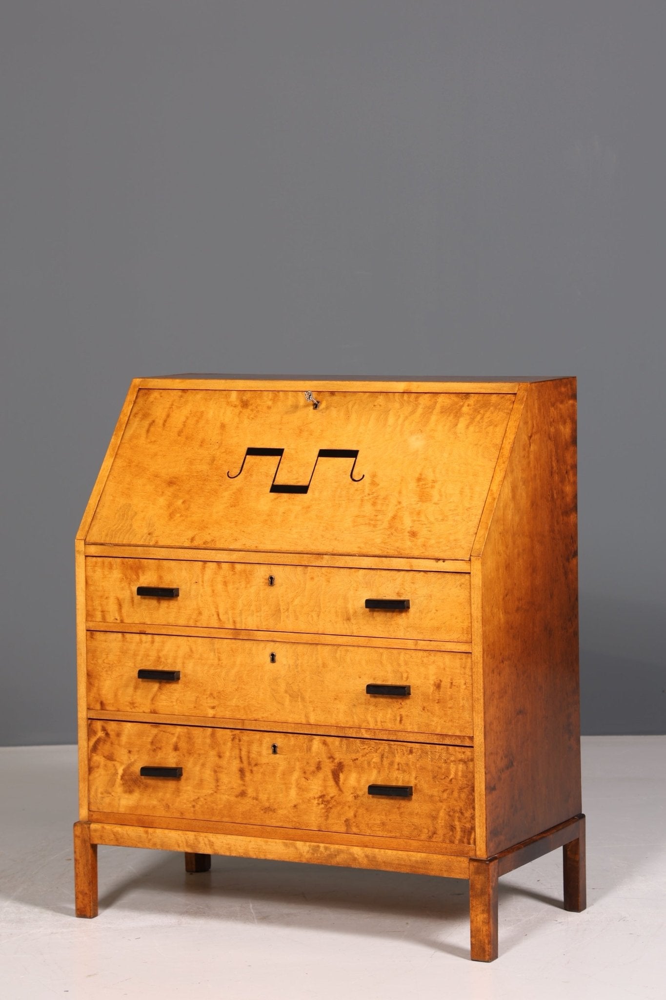 Beautiful secretary around 1940 writing furniture real wood chest of drawers desk